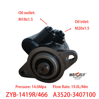 ZYB-1419R/466 स्टीयरिंग बूस्टर पंप A3520-3407100 YC6108ZLQB के लिए