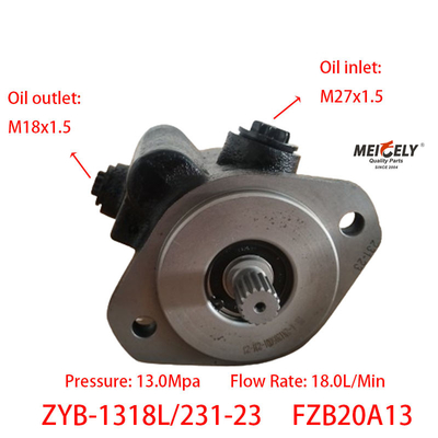 डैंडोंग Huanghai Yutong ZYB-1318L/231-23 पावर स्टीयरिंग पंप