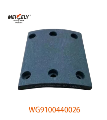 SINOTRUK HOWO WG9100440028 भारी शुल्क ट्रक के लिए ब्रेक अस्तर WG9100440026