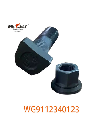 SINOTRUK HOWO ट्रक पार्ट्स के लिए मानक आकार व्हील बोल्ट और नट WG9112340123
