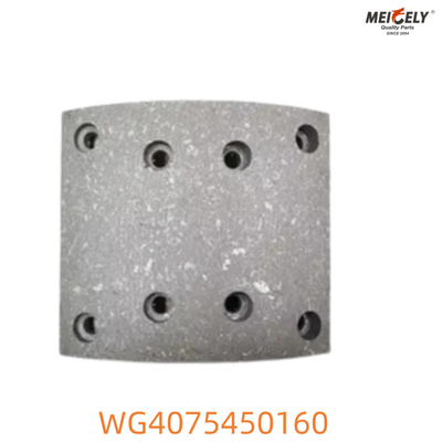 WG4075450160 Howo ब्रेक पैड इष्टतम रोक शक्ति के लिए विश्वसनीय घर्षण सामग्री
